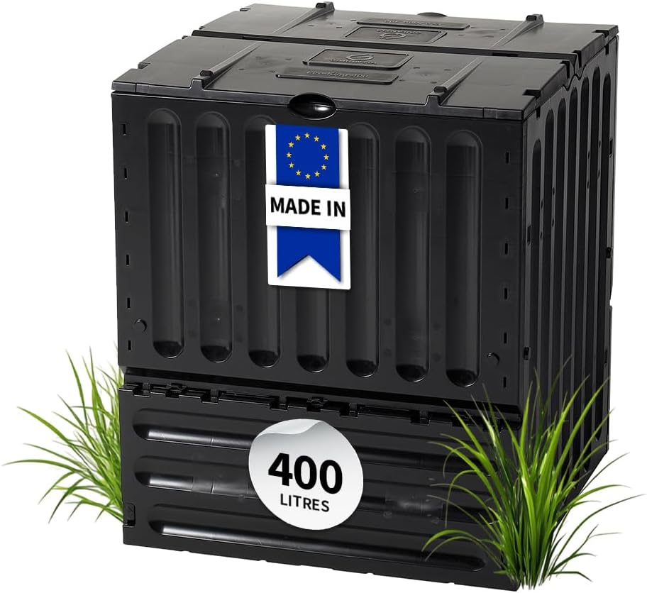 GARANTIA ECO-King Composteur 400 L, Noir